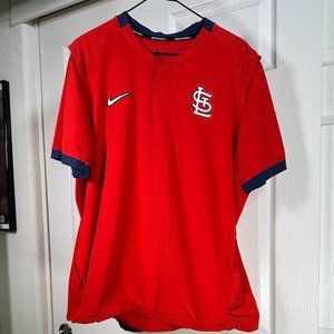 Nike MLB St. Louis Cardinals Short Sleeve Warmup Pullover - Large